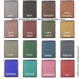 Mid Century Modern Moss Green Dots Cotton Woven Throw Blanket