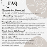 Mid Century Modern Pink Dots Cotton Woven Throw Blanket