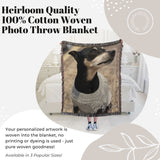 Unique Gift Idea, Personalized Dog Photo Blanket, Cat Photo Blanket, Pet Photo Blanket - Custom Pet Photo Picture Woven Throw Blanket, Pet Name, Memorial, Dog Loss, Cat Loss, Cat Gift, Photo Blanket, Woven Cotton Blanket, Gift, Made in the USA.