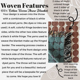 Eat Poop Sleep Repeat Cotton Woven Throw Blanket
