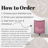 Pink Floral Roses Personalized Cotton Woven Throw Blanket