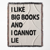I Like Big Books and I Cannot Lie Cotton Woven Throw Blanket