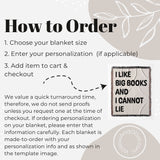 I Like Big Books and I Cannot Lie Cotton Woven Throw Blanket