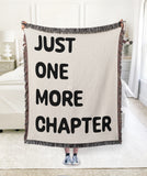 Just One More Chapter Book Lovers Cotton Woven Throw Blanket