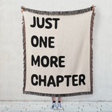 Just One More Chapter Book Lovers Cotton Woven Throw Blanket