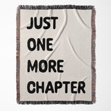 Just One More Chapter Book Lovers Cotton Woven Throw Blanket