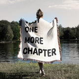 Just One More Chapter Book Lovers Cotton Woven Throw Blanket