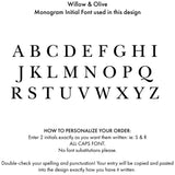 Monogram Wreath Personalized Cotton Anniversary Woven Throw Blanket