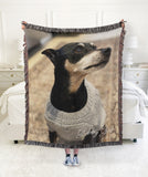 Unique Gift Idea, Personalized Dog Photo Blanket, Cat Photo Blanket, Pet Photo Blanket - Custom Pet Photo Picture Woven Throw Blanket, Pet Name, Memorial, Dog Loss, Cat Loss, Cat Gift, Photo Blanket, Woven Cotton Blanket, Gift, Made in the USA.