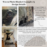 Unique Gift Idea, Personalized Dog Photo Blanket, Cat Photo Blanket, Pet Photo Blanket - Custom Pet Photo Picture Woven Throw Blanket, Pet Name, Memorial, Dog Loss, Cat Loss, Cat Gift, Photo Blanket, Woven Cotton Blanket, Gift, Made in the USA.