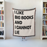I Like Big Books and I Cannot Lie Cotton Woven Throw Blanket