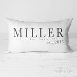 Decorative Lumbar Throw Pillow - Family Names Pillow & Est Date