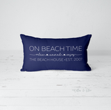 Decorative Lumbar Throw Pillow - On Beach Time