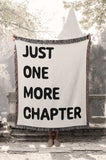 Just One More Chapter Book Lovers Cotton Woven Throw Blanket