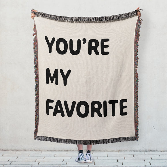 You're My Favorite Cotton Anniversary Woven Throw Blanket