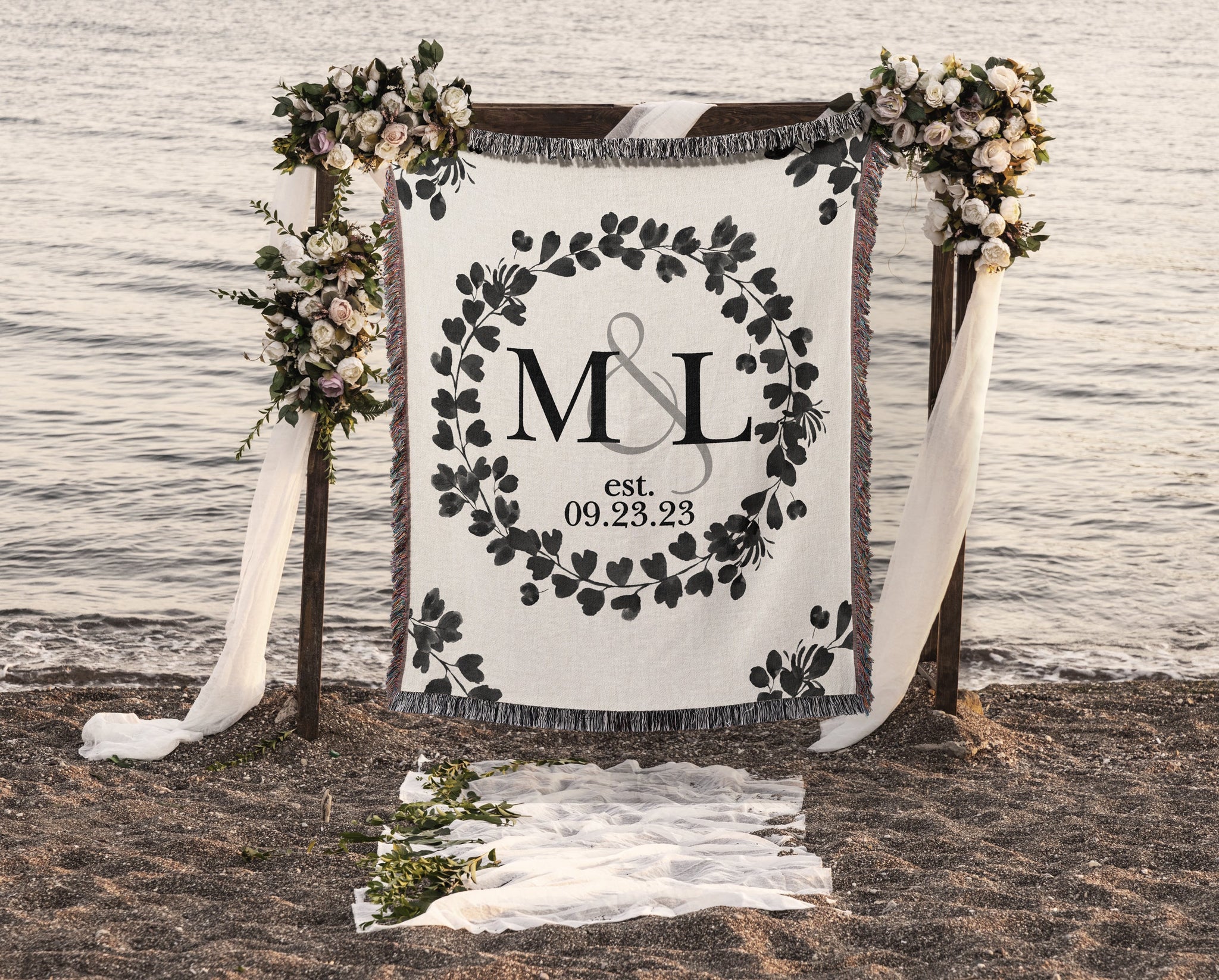 Together is the Best Place to Be Cotton Anniversary Woven Throw Blanket –  Willow \u0026 Olive, image size:2048x1646