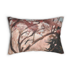 Decorative Lumbar Throw Pillow - Vintage Magnolias #100