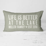 Decorative Lumbar Throw Pillow - Life is Better at the Lake
