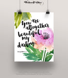 YOU ARE ALTOGETHER BEAUTIFUL FLORAL Art Print