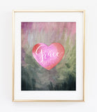 Grace Heart Art Print