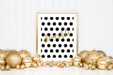 Gold Sparkle Art Print - Christmas Holiday Home Decor