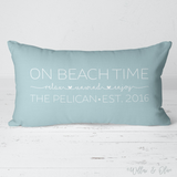 Decorative Lumbar Throw Pillow - On Beach Time
