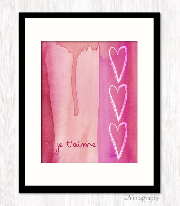 JeT'Aime (French for I LOVE YOU) Art Print