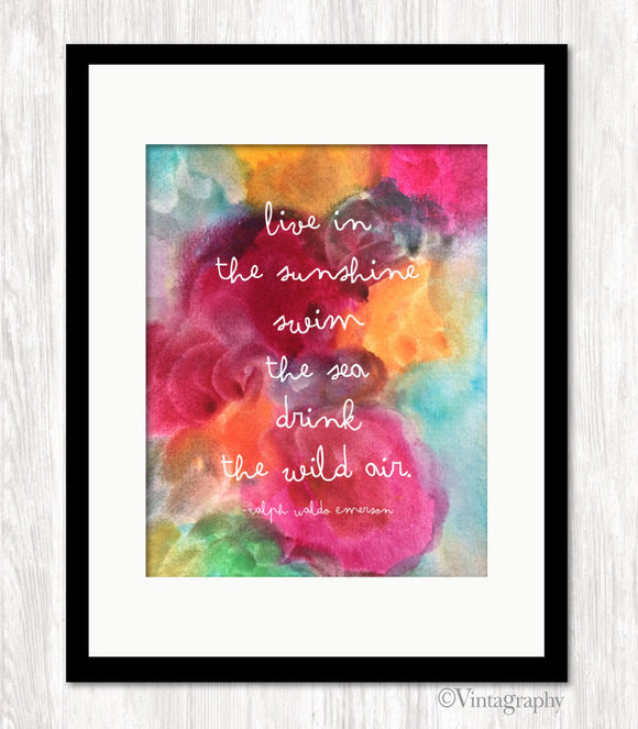 LIVE IN THE SUNSHINE #2 - Typography Art Print